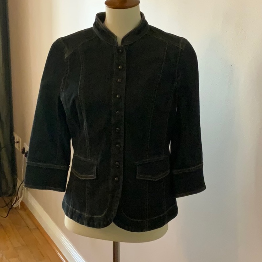 Ann Taylor Fitted Denim Jacket Size 6P
